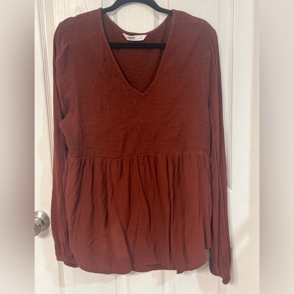 Women's Rust V-Neck Blouse Sonoma xl - Picture 1 of 2